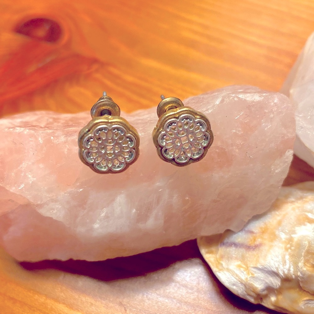 Two-tone earrings